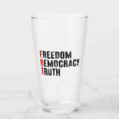 Vrijheid Democratie Waarheid Glas (Voorkant)