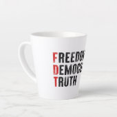 Vrijheid Democratie Waarheid Latte Mok (Linkerhoek)