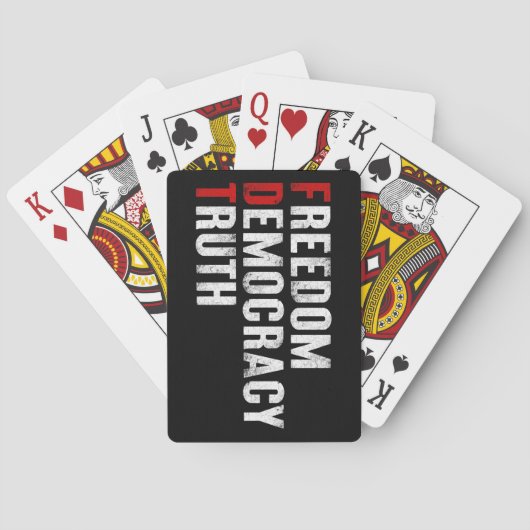 Vrijheid Democratie Waarheid Pokerkaarten (Achterkant)