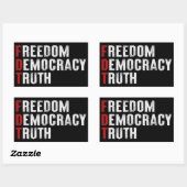 Vrijheid Democratie Waarheid Rechthoekige Sticker (Vel)