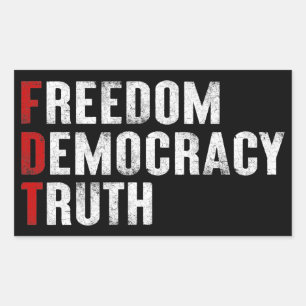 Vrijheid Democratie Waarheid Rechthoekige Sticker