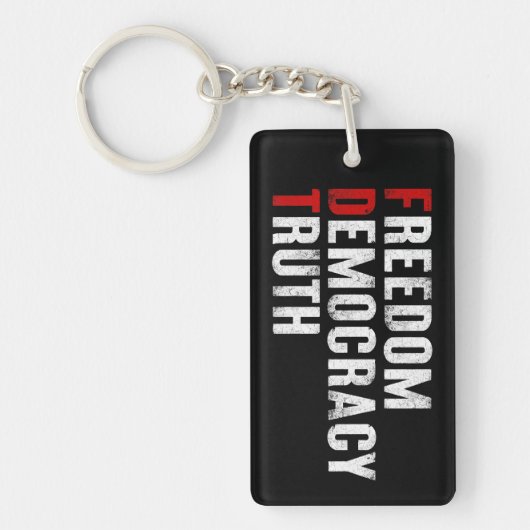 Vrijheid Democratie Waarheid Sleutelhanger (Voorkant)