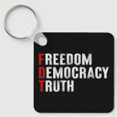 Vrijheid Democratie Waarheid Sleutelhanger (Voorkant)