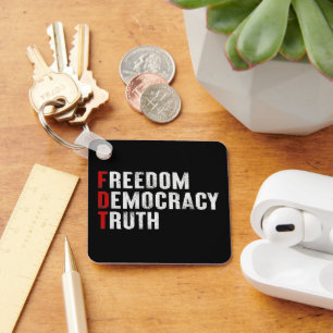 Vrijheid Democratie Waarheid Sleutelhanger