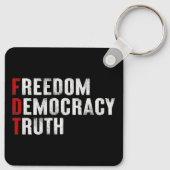 Vrijheid Democratie Waarheid Sleutelhanger (Achterkant)