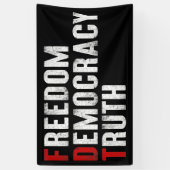 Vrijheid Democratie Waarheid Spandoek (Verticaal)