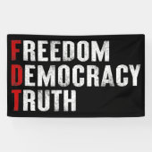 Vrijheid Democratie Waarheid Spandoek (Horizontaal)