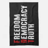 Vrijheid Democratie Waarheid Theedoek (Verticaal)