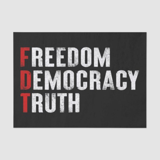 Vrijheid Democratie Waarheid Tissuepapier (Voorkant)
