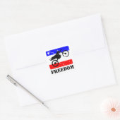 Vrijheid Dirt-Bike FLAIR Vierkante Sticker (Envelop)