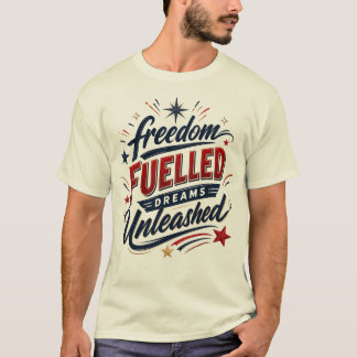Vrijheid Dreef Dromen Losgelaten Patriottisch Graf T-shirt