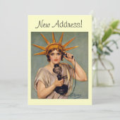  vrijheid Een nieuwe thuisaankondigingskaart belle Aankondiging (Staand voorkant)