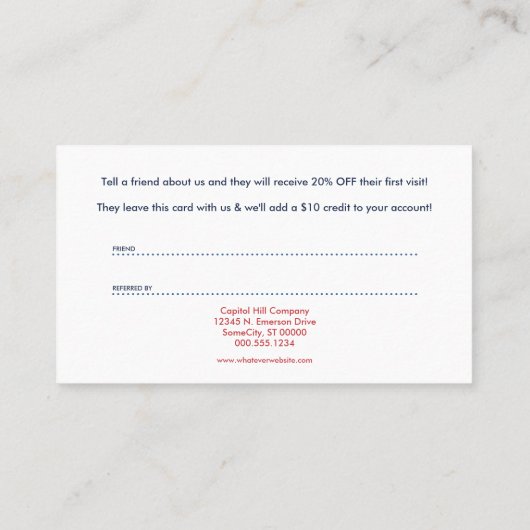 vrijheid : een vriendenprogramma visitekaartje (Achterkant)