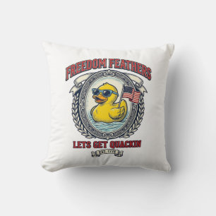 Vrijheid Eend Vintage Patriotische Humor Kussen