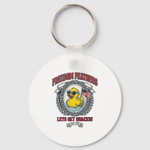 Vrijheid Eend Vintage Patriotische Humor Sleutelhanger