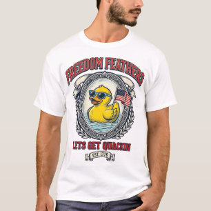 Vrijheid Eend Vintage Patriotische Humor T-shirt