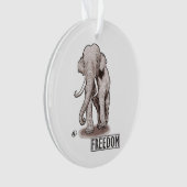 "Vrijheid" Elephant-kerstversiering Ornament (voorkant)