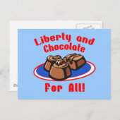 Vrijheid en chocolade voor alle producten briefkaart (Voorkant / Achterkant)