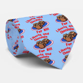 Vrijheid en chocolade voor alle producten stropdas (Opgerold)