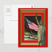 Vrijheid en de vlag briefkaart (Voorkant / Achterkant)
