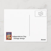 Vrijheid en de vlag briefkaart (Achterkant)