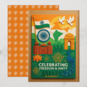 Vrijheid en Eenheid India Kaart (Voorkant / Achterkant)