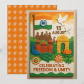 Vrijheid en Eenheid India Kaart (Voorkant / Achterkant)