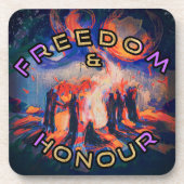 Vrijheid en eerlijkheid bier onderzetter (Voorkant)