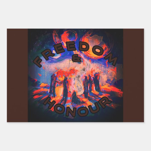 Vrijheid en eerlijkheid inpakpapier vel (Voorkant 3)