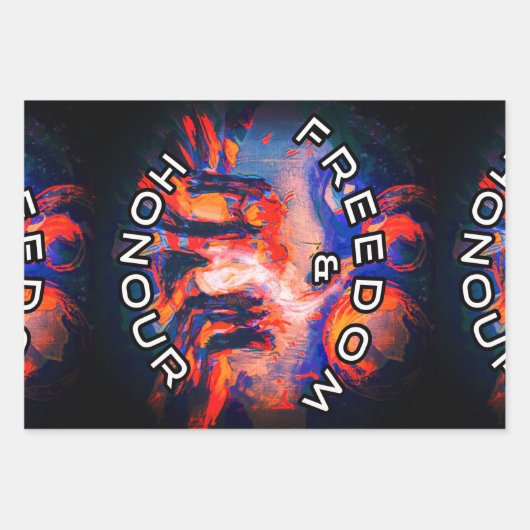 Vrijheid en eerlijkheid inpakpapier vel (Voorkant)