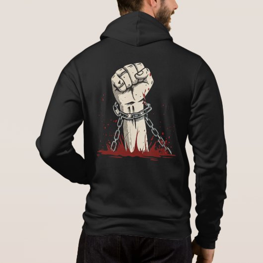 Vrijheid en gedurfde protestkleding hoodie (Achterkant)