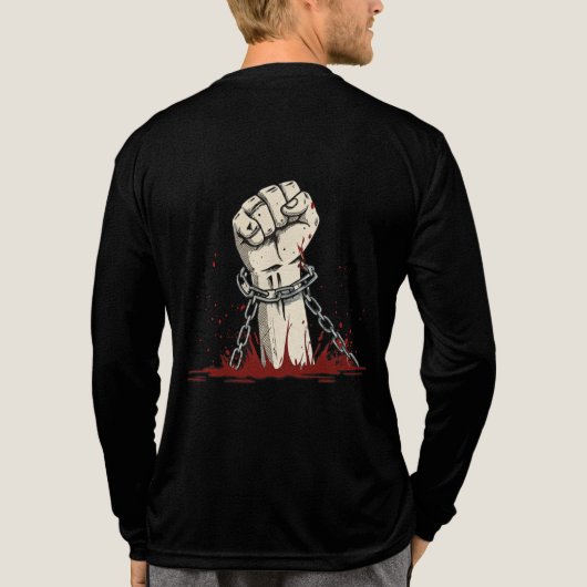 Vrijheid en gedurfde protestkleding Tri-Blend shirt (Achterkant volledig)