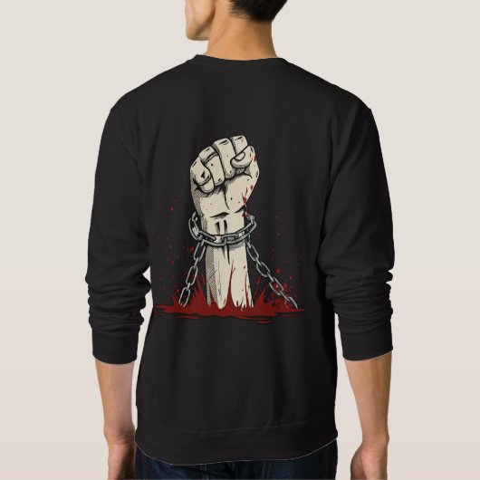 Vrijheid en gedurfde protestkleding trui (Achterkant)