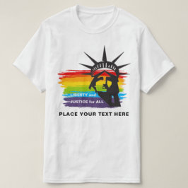Vrijheid en gerechtigheid voor alle Gay Pride PERS T-shirt