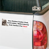 Vrijheid en gerechtigheid voor de meesten bumpersticker (Op Truck)