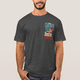vrijheid en gerechtigheid voor de VS Kaart T-shirt