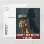 Vrijheid en gerechtigheid voor iedereen — Briefkaa Briefkaart (Voorkant / Achterkant)