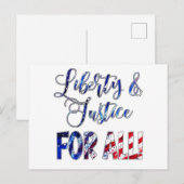Vrijheid en gerechtigheid voor iedereen briefkaart (Voorkant / Achterkant)