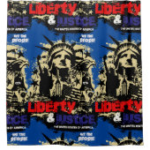 Vrijheid en gerechtigheid. Vrijheidsbeeld, Verenig Douchegordijn (Voorkant)