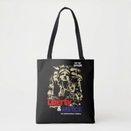 Vrijheid en gerechtigheid. Vrijheidsbeeld, Verenig Tote Bag