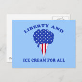 Vrijheid en ijs voor alle producten briefkaart (Voorkant / Achterkant)