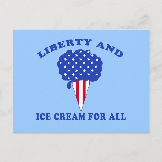 Vrijheid en ijs voor alle producten briefkaart (Voorkant)