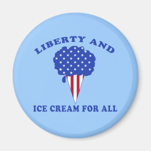 Vrijheid en ijs voor alle producten magneet