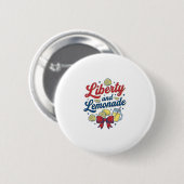 Vrijheid en limonade Patriottisch citroen vector s Ronde Button 5,7 Cm (Voorkant /achterkant)