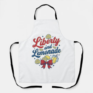Vrijheid en limonade Patriottisch citroen vector s Schort