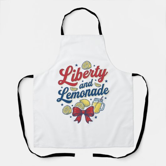 Vrijheid en limonade Patriottisch citroen vector s Schort (Voorkant)