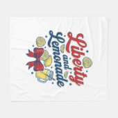 Vrijheid en Limonade Patriottisch Limoen Vector T- Fleece Deken (Voorkant (Horizontaal))