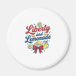 Vrijheid en Limonade Patriottisch Limoen Vector T- Magneet