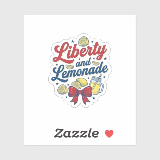 Vrijheid en Limonade Patriottisch Limoen Vector T- Sticker (Vel)