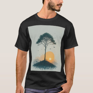 Vrijheid en Natuur kunst T-shirt